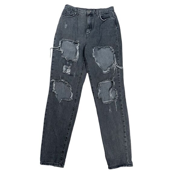 BDG Urban Outfitters Mom Jeans High Rise Distressed Ripped Gray Women’s Size 28 - Picture 2 of 14